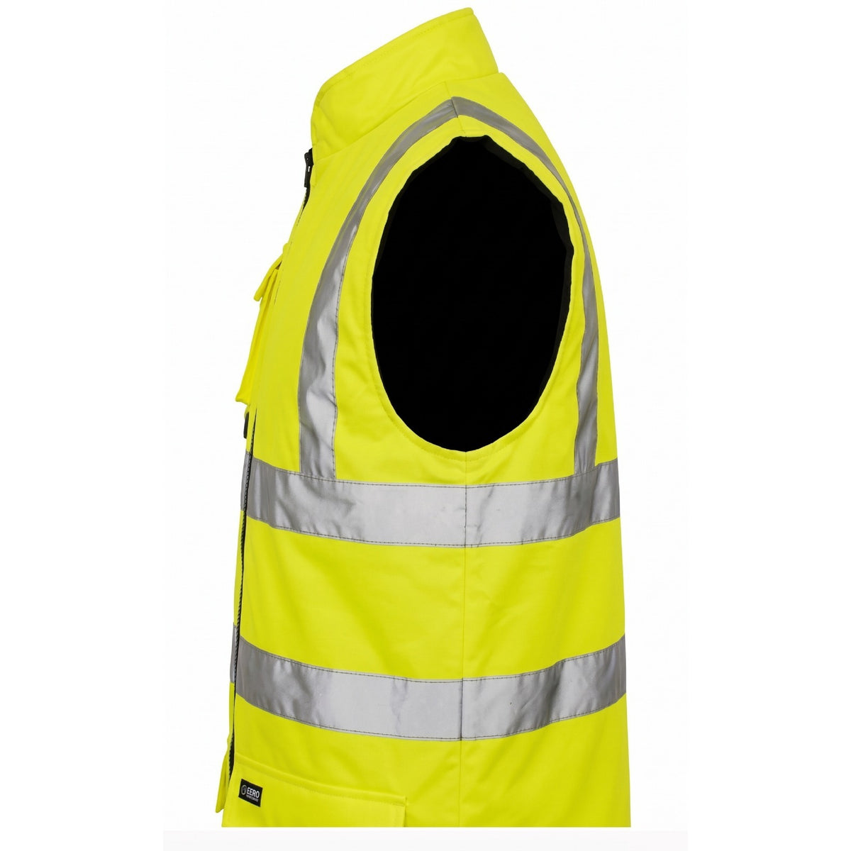 Hi Viz Bodywarmer Reversible Fleece Lined High Visibility Gilet Hi Vis Reflective Waterproof Workwear Padded Vest Security Safety Wear Warm Waistcoat (4X-Large, Yellow)