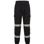 Men's Safety Sweat Pants Hi Viz Work Fleece Bottoms Jogging Trousers Hi Vis Joggers
